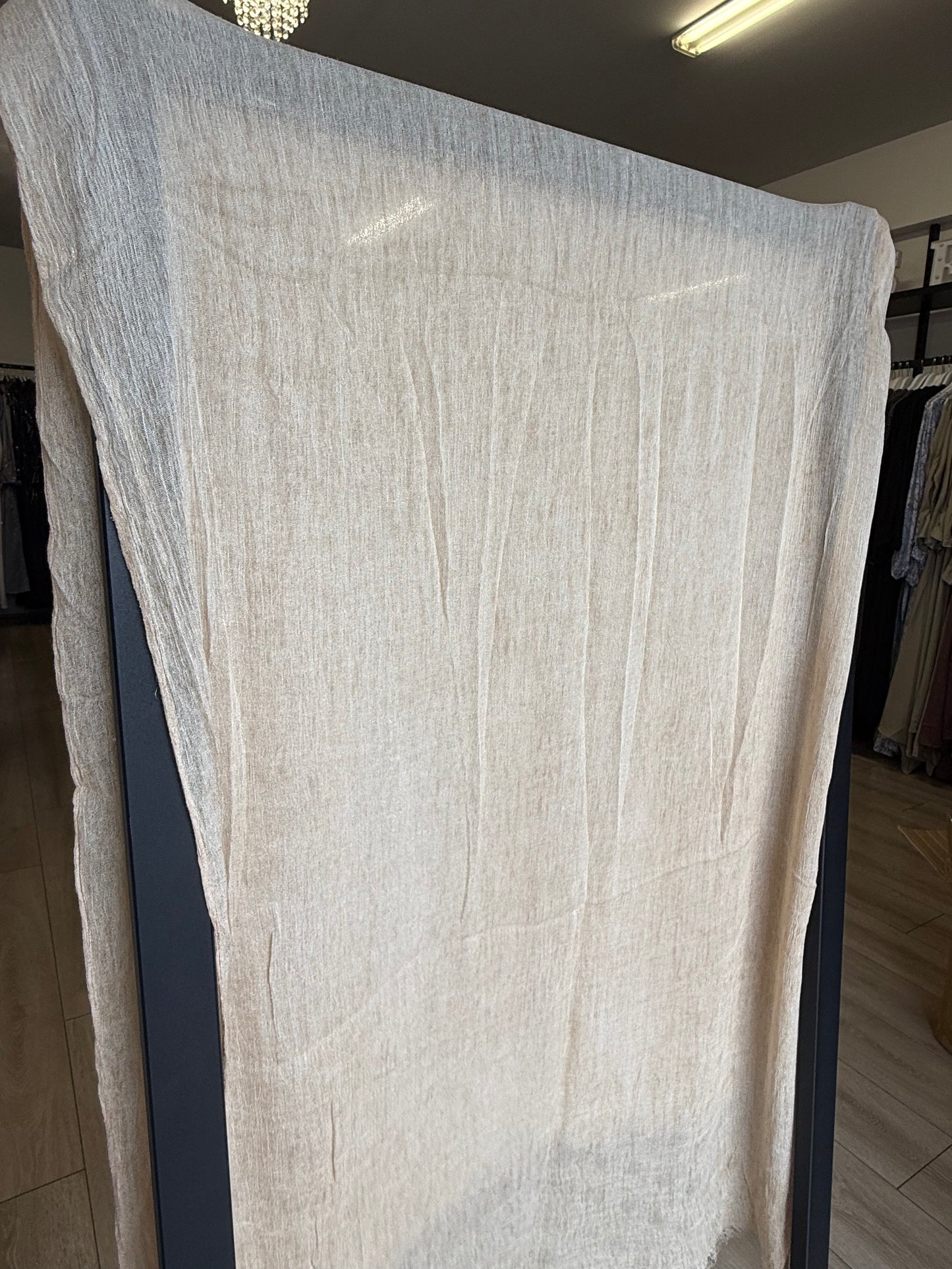 Beige textured scarf