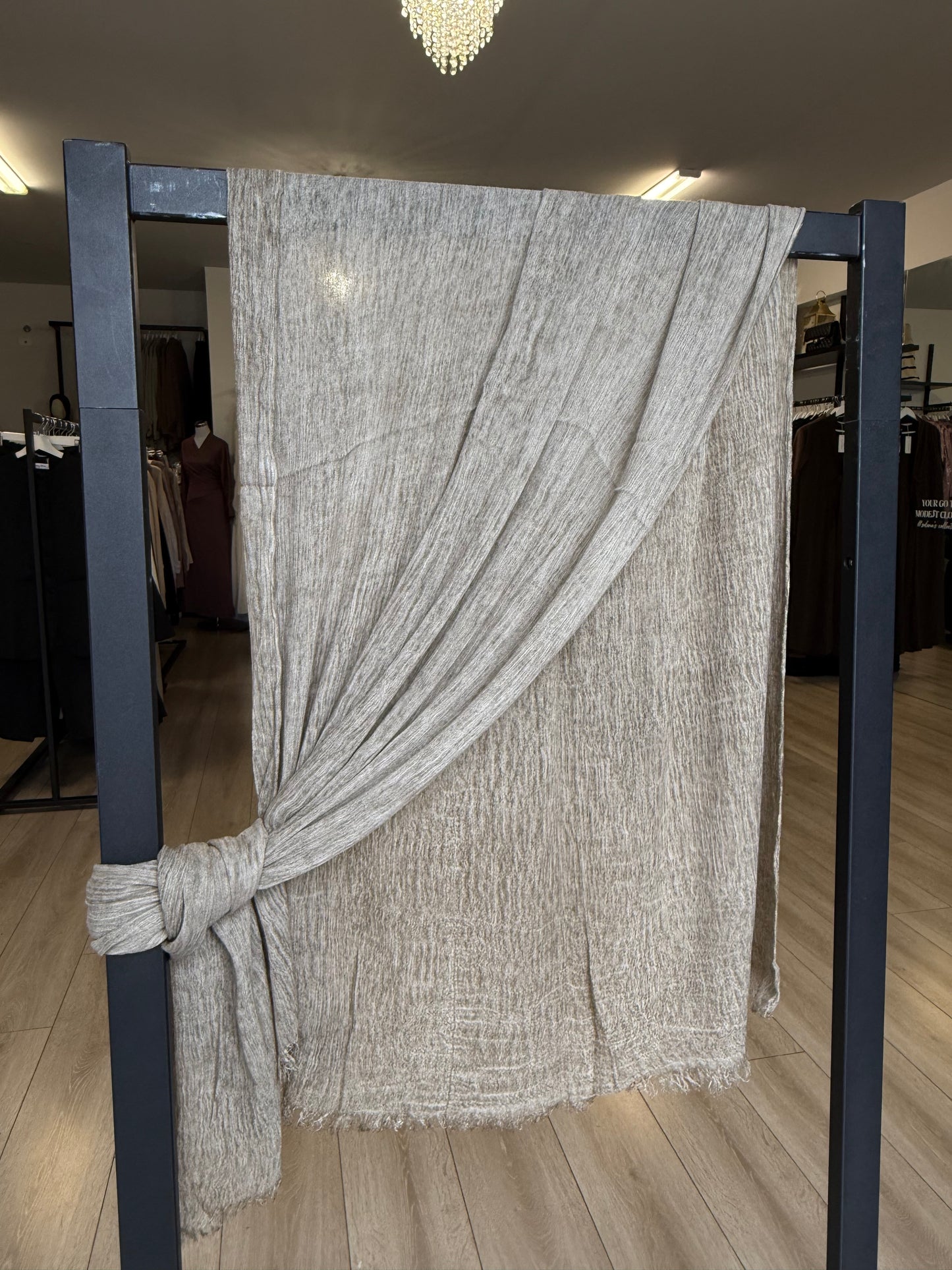 Olive textured scarf