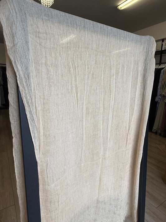 Beige textured scarf