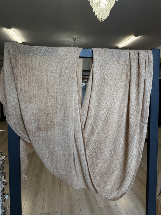 Nude textured scarf