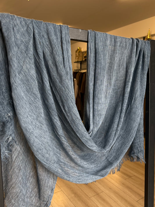 Navy textured scarf