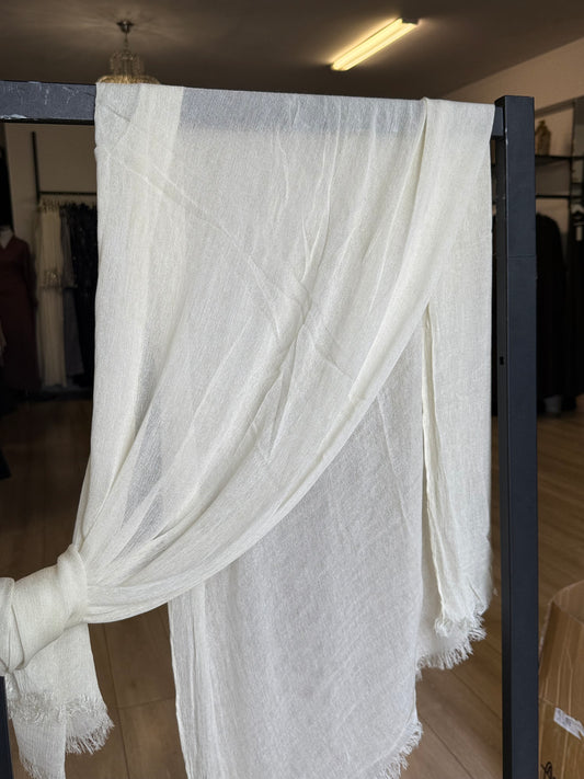 Off white textured scarf