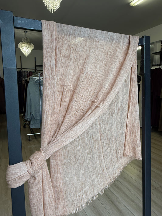 Peach textured scarf