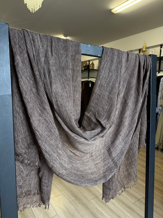 Purple / brown textured scarf