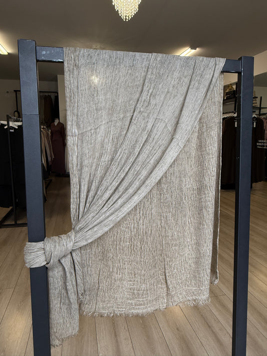 Olive textured scarf